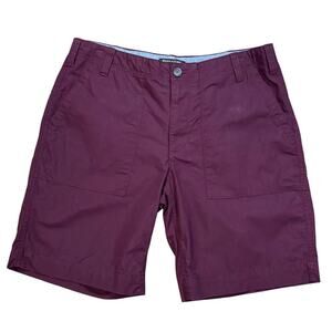Banana Republic Mens Utility Rip Stop Shorts Size 33 Vamp Red Oxblood 9” Inseam